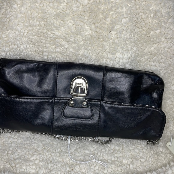 Minicci Black Chain Strap Small Clutch Bag Size 5H X 11L New With Tags - Picture 6 of 11